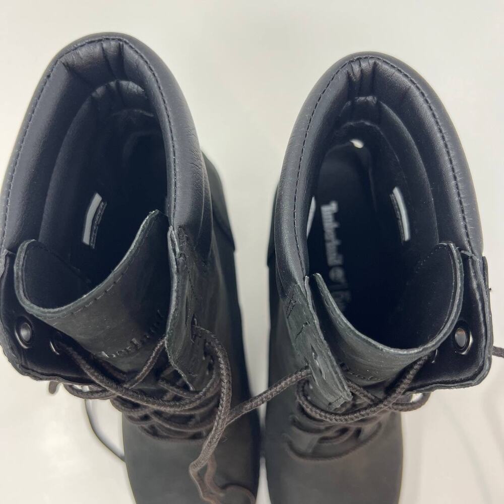 NWOT Timberland Women's Tillston High Heel Boots Size 7 Black Leather - Picture 12 of 13